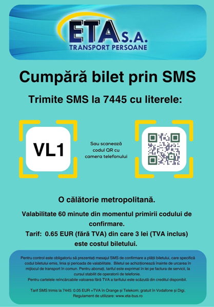 Cumpara bilet prin SMS